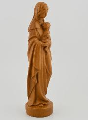 Estátua Virgem Maria com o Menino Jesus – Renascimento – Tom de Madeira – 16 cm