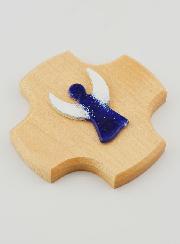 Cruz Infantil de Madera de Arce - Ángel de la Guarda de la Victoria