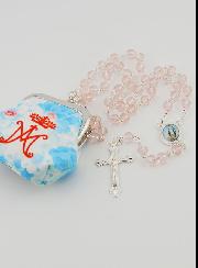 Terço da Virgem Milagrosa em Contas com Estojo