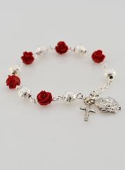 Pulsera Religiosa de Santa Teresa Perlas Labradas