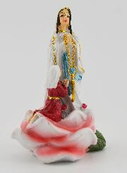 Estatuilla Nuestra Señora de Lourdes y Santa Bernadette - 9 cm
