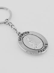 Llavero Nuestra Señora de Lourdes de Plata