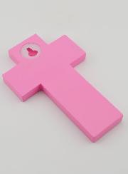Cruz Infantil Paloma del Espíritu Santo Rosa - 12 cm