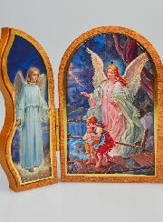 Icono Tríptico Mi Ángel de la Guarda Protector - 12 cm