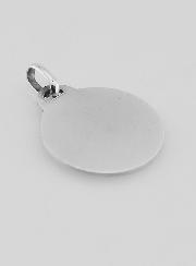 Medalla Virgen con Niño y Flores Plata de Ley- 18 mm