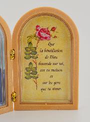 Ícone Díptico Sagrado Coração de Jesus + Oração de Bênção