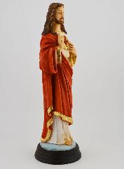 Estatuilla Sagrado Corazón de Jesús Pintada a mano - 25 cm