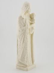 Estatuilla Santa Virgen María con el Niño Jesús - Tono Marfil - 25 cm
