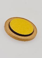 Placa Automóvil San Cristóbal Plateada y Dorada - 3.5 cm