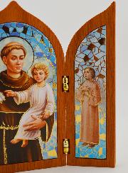 Icono Tríptico de San Antonio de Pádua de Madera