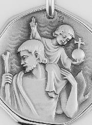 Medalla San Cristóbal de Plata de Ley 925/1000 - 30 mm