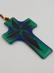 Cruz de Vidrio Artesanal - 12 cm
