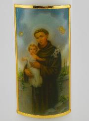 Cirio Religioso - Icono de San Antonio de Pádua - 15 cm