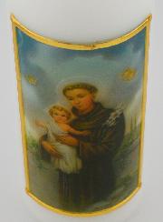 Cirio Religioso - Icono de San Antonio de Pádua - 15 cm