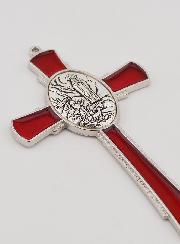 Cruz de Lourdes Rojo 10 cm - Medalla de las Apariciones