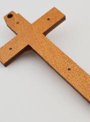 Crucifijo de Madera con las Apariciones de Lourdes - Oro 12 cm