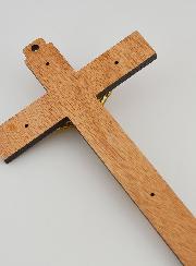 Crucifijo de Madera con las Apariciones de Lourdes - Oro 21 cm