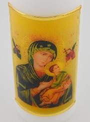 Cirio Religioso - Icono de Nuestra Señora del Perpetuo Socorro - 15 cm