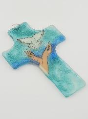 Cruz Espírito Santo em Vidro