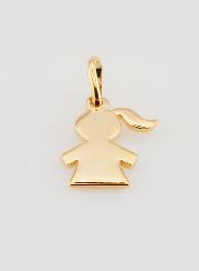 Pingente Menina Banhado a Ouro 18 Quilates