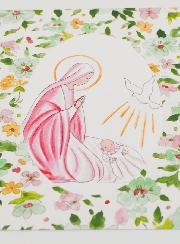 Imagem de Batismo - Virgem Maria e Pomba do Espírito Santo