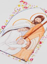 Imagem de Baptismo - Sagrada Família - Rosa