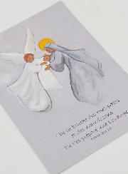 Estampa de Bautizo Virgen María y el Ángel - 10 X 15