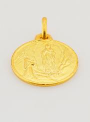 Medalla de Bautismo Nuestra Señora de Lourdes Bañado en Oro