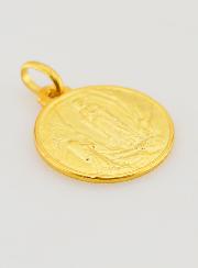 Medalla de Bautismo Nuestra Señora de Lourdes Bañado en Oro