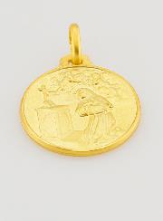 Medalha de Batismo Santa Rita Banhada a Ouro
