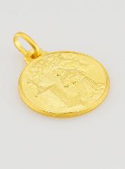 Medalha de Batismo Santa Rita Banhada a Ouro