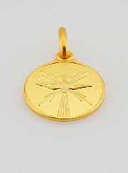 Medalha de Batismo Pomba do Espírito Santo Banhada a Ouro