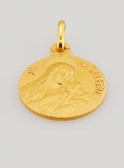 Medalla de Bautismo Santa María - Magdalena Bañado en Oro