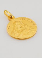 Medalla de Bautismo Santa María - Magdalena Bañado en Oro