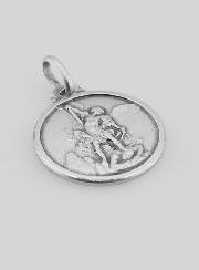 Medalha de Baptismo São Miguel em Prata 925/1000