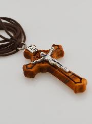 Cruz de San Benito Madera  de Olivo  + Cordón