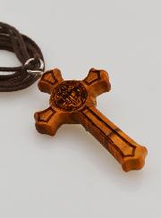 Cruz de San Benito Madera  de Olivo  + Cordón