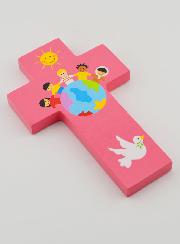 Cruz de Madera Niños del Mundo