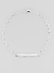 Pulseira de Batismo em Prata - Malha Grão de Café 4mm