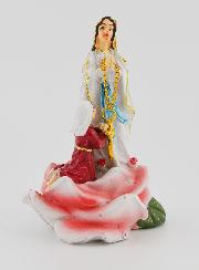 Estatuilla Nuestra Señora de Lourdes y Santa Bernadette - 9 cm