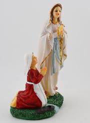 Estatuilla Nuestra Señora de Lourdes y Santa Bernadette - 18 cm