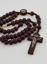 Rosario de Madera Collar en Cordón - 40 cm