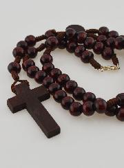 Rosario de Madera Collar en Cordón - 40 cm