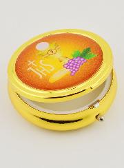 Caja para Hostias Naranja- Cáliz Sangre y Cuerpo de Cristo