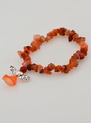 Pulsera Religiosa Ángel Protector - Piedra Coral