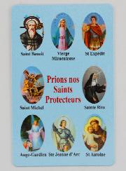 Lote de 10 Estampas de Oración a los Santos Protectores