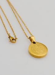 Medalha de São Bento Dourada + Corrente