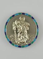 Placa Automóvil San Cristobal de Plata y Esmalte,