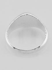 Anillo Sello Cruz de Cristo de Plata de Ley - Talla 62