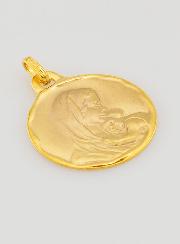 Medalla de Bautizo Virgen María con el Niño Jesús de Oro